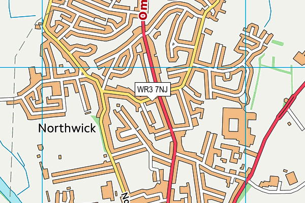 WR3 7NJ map - OS VectorMap District (Ordnance Survey)