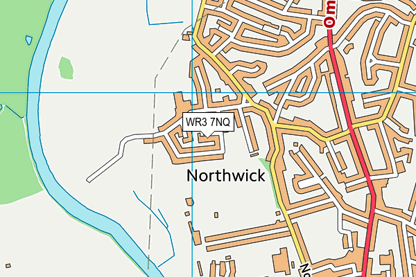 WR3 7NQ map - OS VectorMap District (Ordnance Survey)