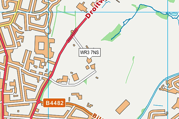 WR3 7NS map - OS VectorMap District (Ordnance Survey)