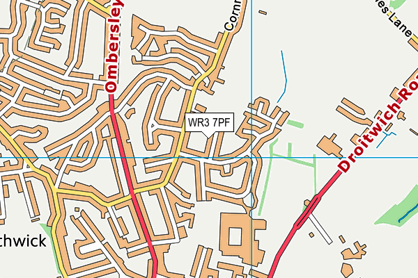 Cornmeadow Recreation Ground map (WR3 7PF) - OS VectorMap District (Ordnance Survey)