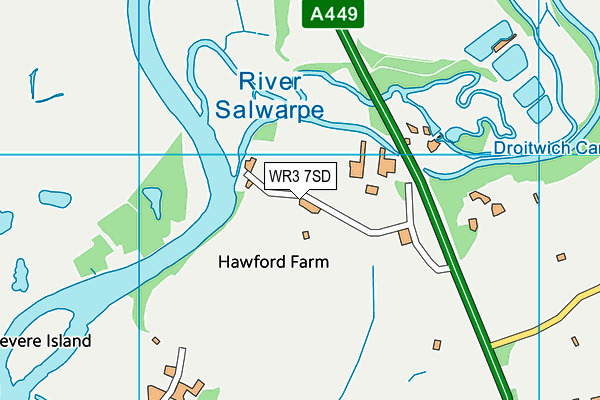 King's Hawford School map (WR3 7SD) - OS VectorMap District (Ordnance Survey)