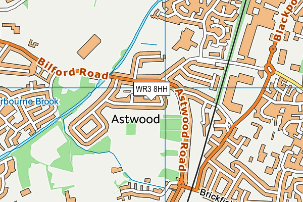 WR3 8HH map - OS VectorMap District (Ordnance Survey)