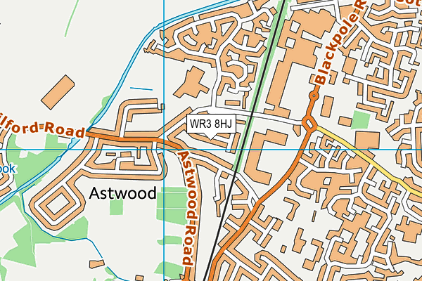 WR3 8HJ map - OS VectorMap District (Ordnance Survey)