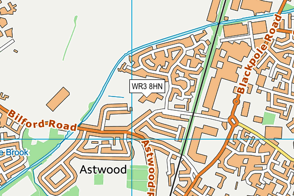 Tudor Grange Academy Worcester map (WR3 8HN) - OS VectorMap District (Ordnance Survey)