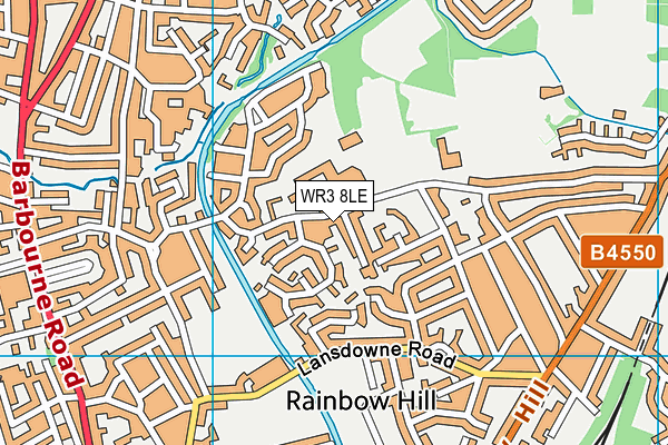 Bishop Perowne CofE College map (WR3 8LE) - OS VectorMap District (Ordnance Survey)