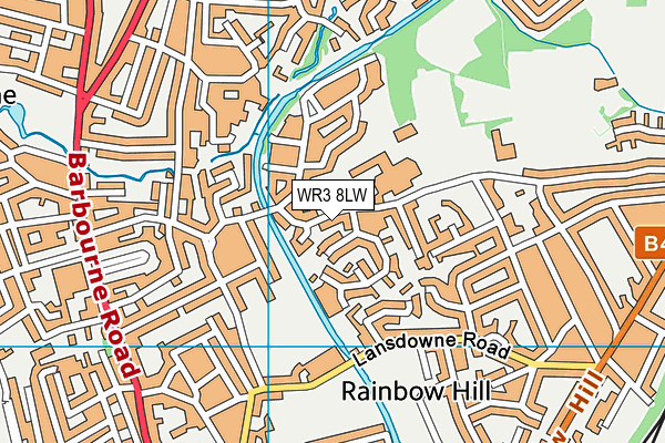 WR3 8LW map - OS VectorMap District (Ordnance Survey)