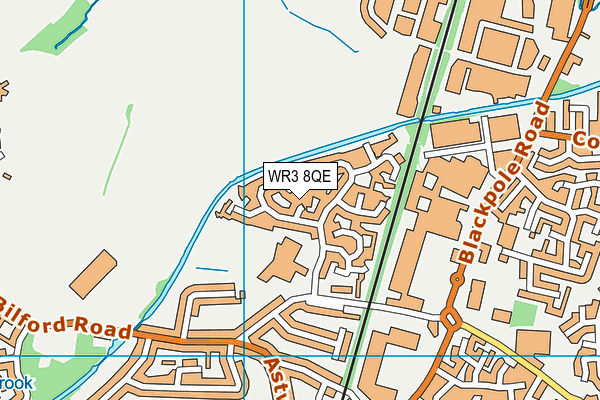 WR3 8QE map - OS VectorMap District (Ordnance Survey)