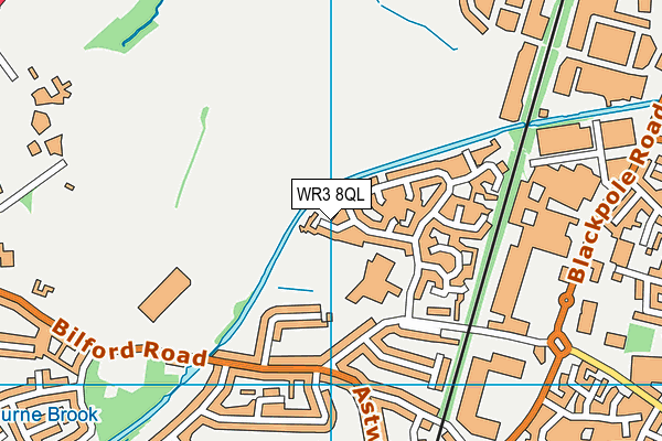 WR3 8QL map - OS VectorMap District (Ordnance Survey)
