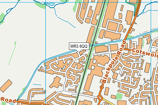 WR3 8QQ map - OS VectorMap District (Ordnance Survey)
