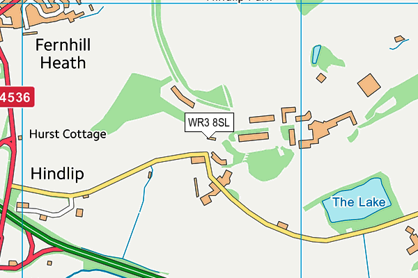 WR3 8SL map - OS VectorMap District (Ordnance Survey)