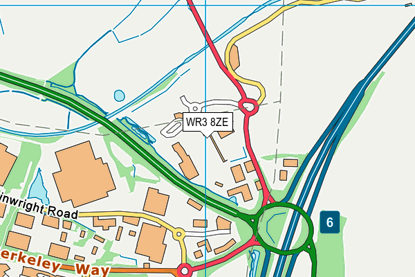 Sixways Stadium map (WR3 8ZE) - OS VectorMap District (Ordnance Survey)