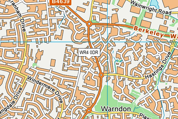 WR4 0DR map - OS VectorMap District (Ordnance Survey)