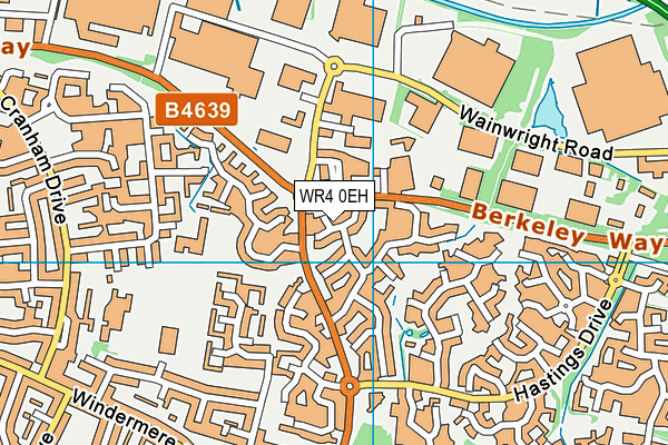 WR4 0EH map - OS VectorMap District (Ordnance Survey)