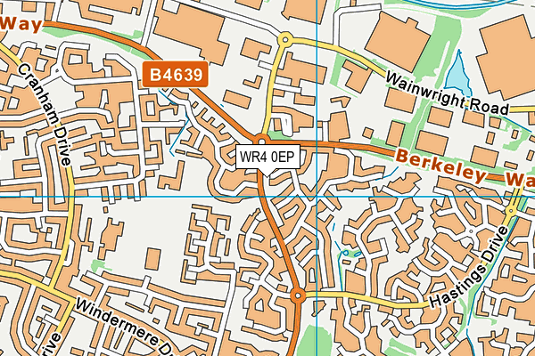 WR4 0EP map - OS VectorMap District (Ordnance Survey)