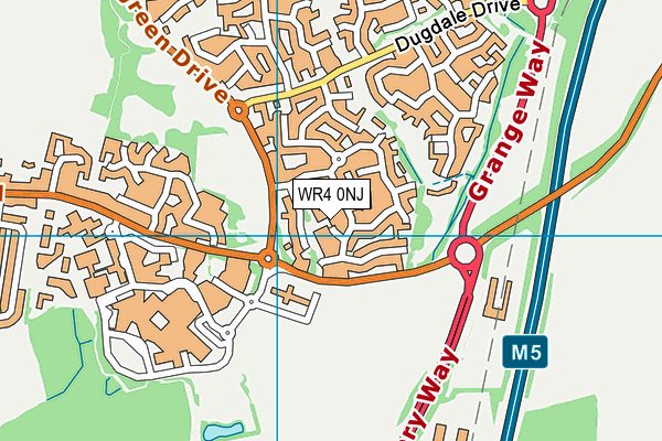 WR4 0NJ map - OS VectorMap District (Ordnance Survey)
