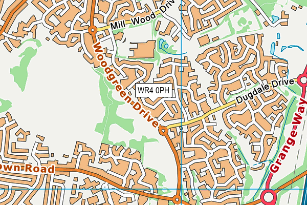 WR4 0PH map - OS VectorMap District (Ordnance Survey)