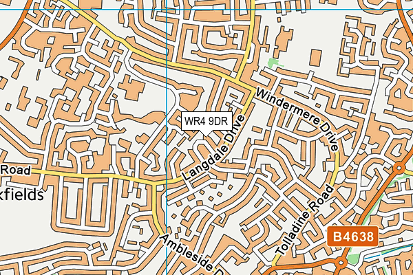 WR4 9DR map - OS VectorMap District (Ordnance Survey)