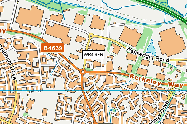 WR4 9FR map - OS VectorMap District (Ordnance Survey)