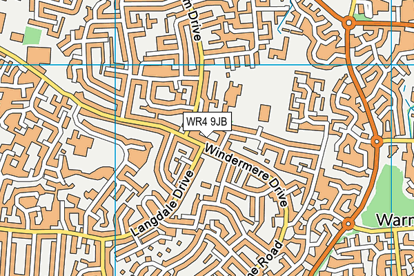 WR4 9JB map - OS VectorMap District (Ordnance Survey)