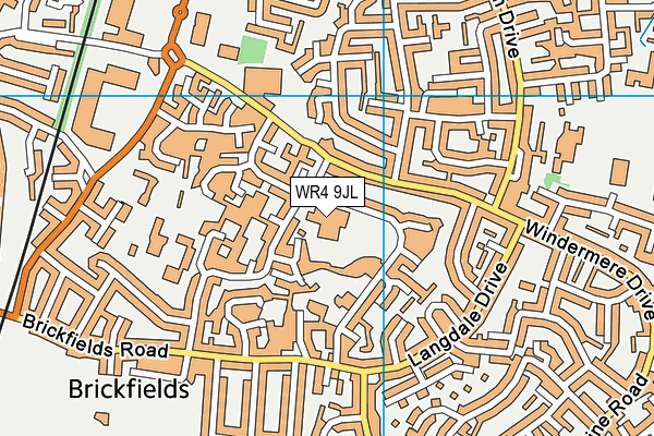 WR4 9JL map - OS VectorMap District (Ordnance Survey)