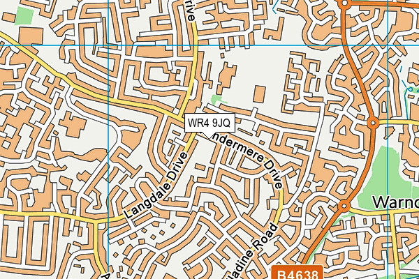 WR4 9JQ map - OS VectorMap District (Ordnance Survey)