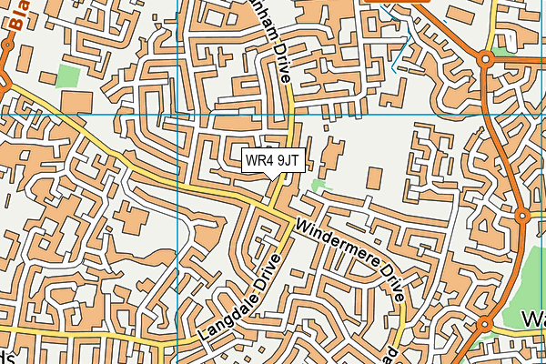 WR4 9JT map - OS VectorMap District (Ordnance Survey)