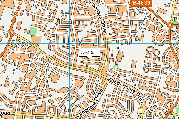 WR4 9JU map - OS VectorMap District (Ordnance Survey)