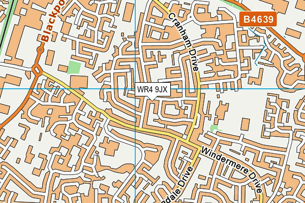 WR4 9JX map - OS VectorMap District (Ordnance Survey)