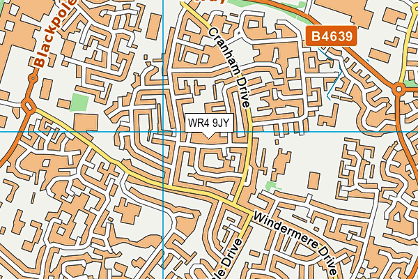WR4 9JY map - OS VectorMap District (Ordnance Survey)