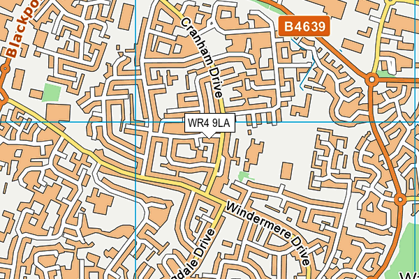 WR4 9LA map - OS VectorMap District (Ordnance Survey)