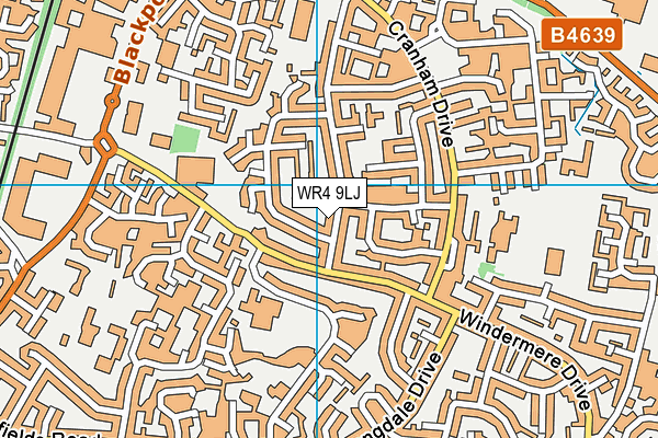 WR4 9LJ map - OS VectorMap District (Ordnance Survey)