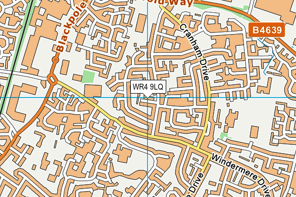 WR4 9LQ map - OS VectorMap District (Ordnance Survey)