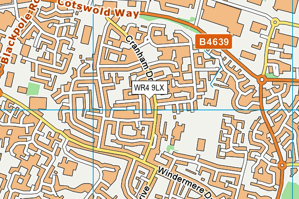 WR4 9LX map - OS VectorMap District (Ordnance Survey)