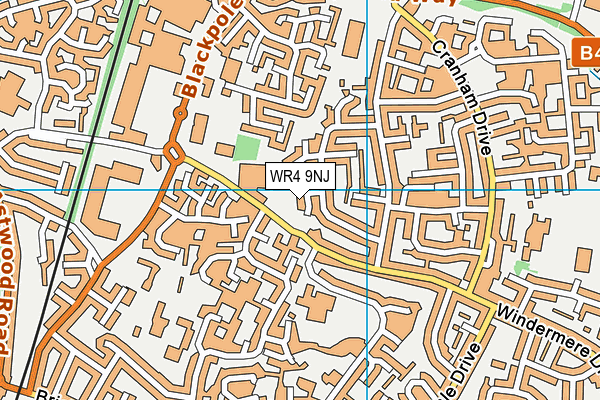 WR4 9NJ map - OS VectorMap District (Ordnance Survey)