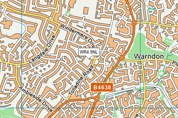 WR4 9NL map - OS VectorMap District (Ordnance Survey)