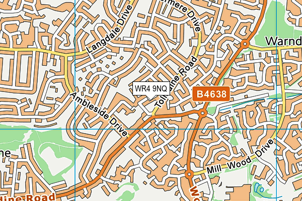 WR4 9NQ map - OS VectorMap District (Ordnance Survey)