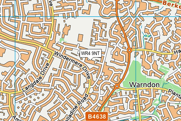 WR4 9NT map - OS VectorMap District (Ordnance Survey)
