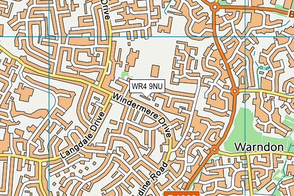 WR4 9NU map - OS VectorMap District (Ordnance Survey)