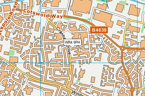 WR4 9PH map - OS VectorMap District (Ordnance Survey)