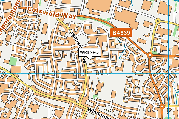 WR4 9PQ map - OS VectorMap District (Ordnance Survey)