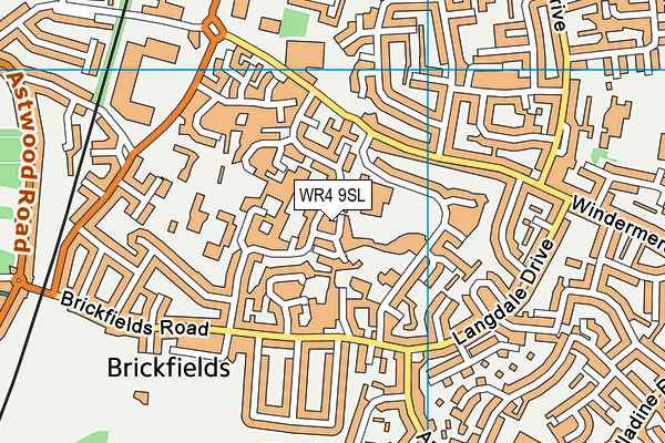 WR4 9SL map - OS VectorMap District (Ordnance Survey)