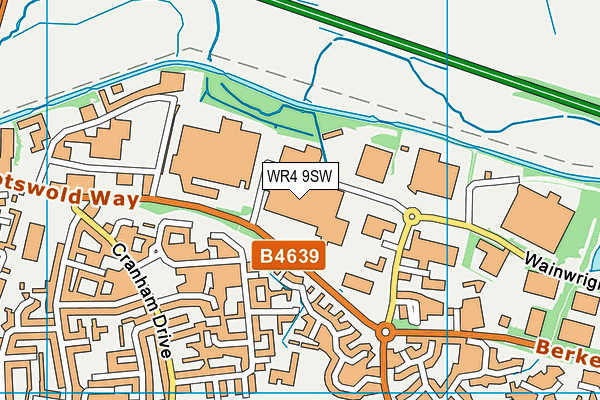 WR4 9SW map - OS VectorMap District (Ordnance Survey)