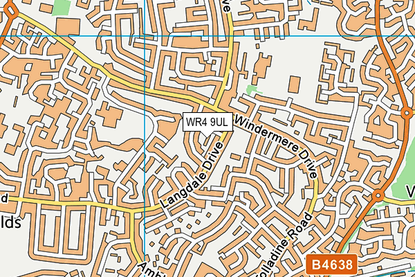 WR4 9UL map - OS VectorMap District (Ordnance Survey)