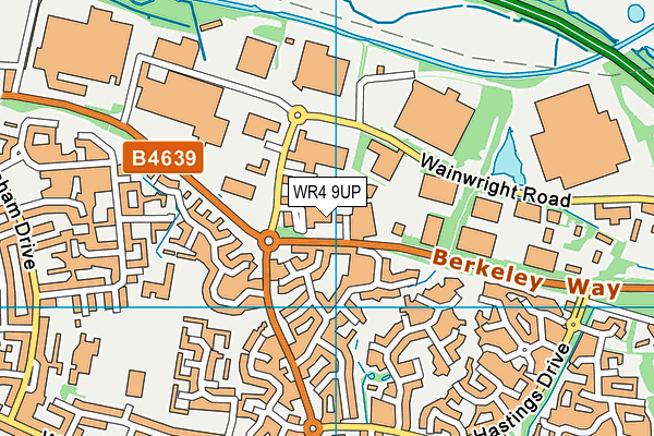 WR4 9UP map - OS VectorMap District (Ordnance Survey)