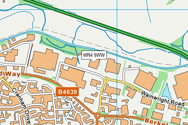 WR4 9WW map - OS VectorMap District (Ordnance Survey)