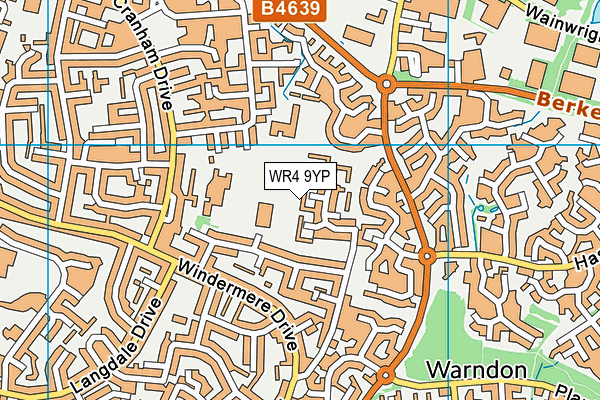 WR4 9YP map - OS VectorMap District (Ordnance Survey)