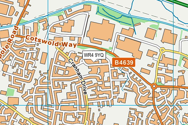 WR4 9YQ map - OS VectorMap District (Ordnance Survey)