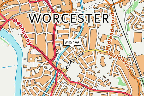 WR5 1AA map - OS VectorMap District (Ordnance Survey)