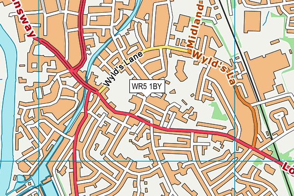 WR5 1BY map - OS VectorMap District (Ordnance Survey)