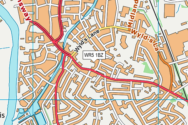 WR5 1BZ map - OS VectorMap District (Ordnance Survey)